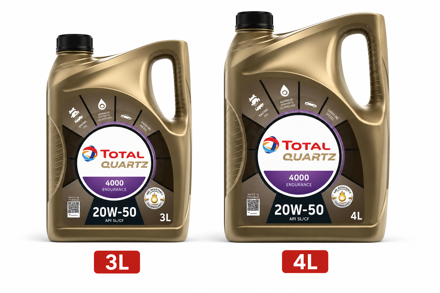 Total Quartz 20W-50 Motor Oil API SL/CF