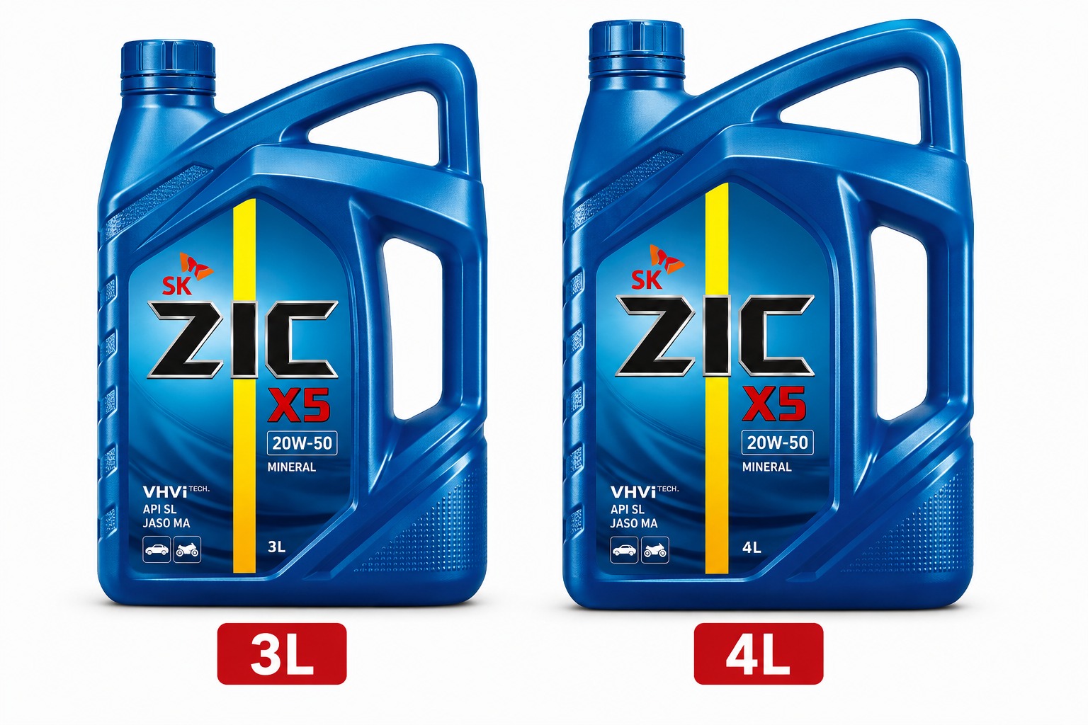 ZIC X5 20W-50 Synthetic Motor Oil API SN